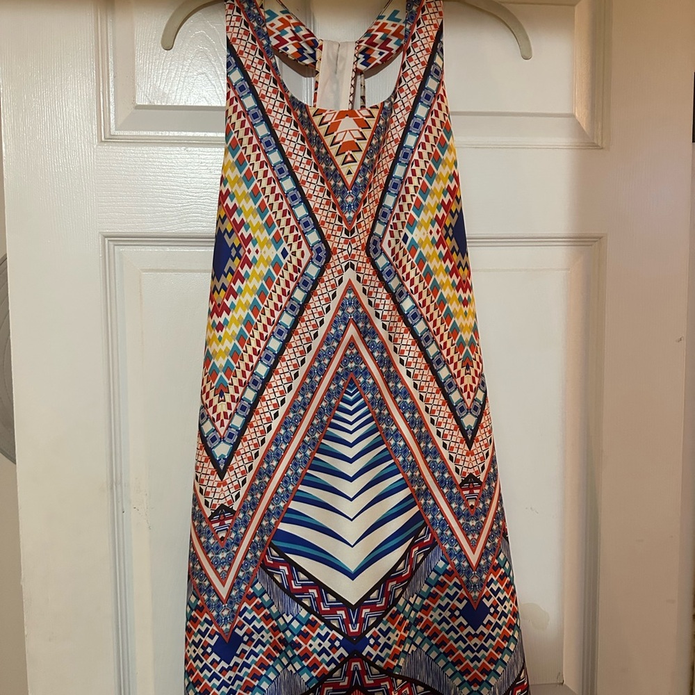 Colorful Geometric Pattern Dress